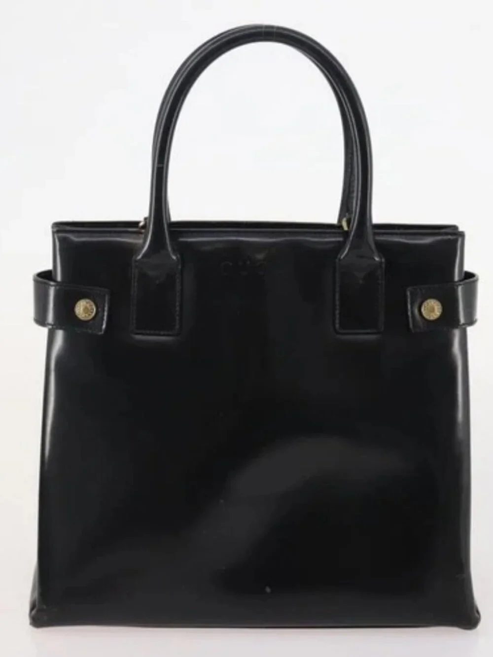 GUCCI GG Canvas Shoulder Bag Leather 3 Set Black Beige Auth bs34147